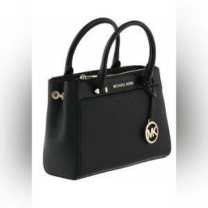 Michael Kors Gibson Small Saffiano Leather Satchel 9.75” (L) x 7” (H) x 4” (W)